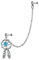 Bling Jewelry Blau Rosa Indianerschmuck Traumfänger Feder Double Piercing Einzelohr Knorpel Stud Für Frauen Teenager Chirurgenstahl 14G