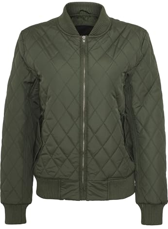 Women Tb806-Ladies Diamond Quilt Nylon Jacket 1 Olive Xs