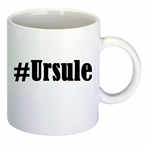 taza para café #Ursule Hashtag Raute Cerámica Altura 9.5 cm diámetro de 8 cm de Blanco