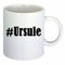 taza para café #Ursule Hashtag Raute Cerámica Altura 9.5 cm diámetro de 8 cm de Blanco