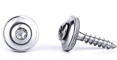 100 Stück Spenglerschrauben 4,5x20 mm TX20 von PROFICA - 15 mm EPDM Dichtscheibe - A2 Edelstahl - DIN7995 - Rostfrei