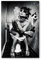 Postereck - 0423 - Hochwertiges Poster Party Girl Schwarz-Weiß | Frau mit Alkohol und Zigarette auf Toilette | Freche Gäste WC Deko | Bild Badezimmer | - Poster - 4:3-40,0 cm x 30,0 cm