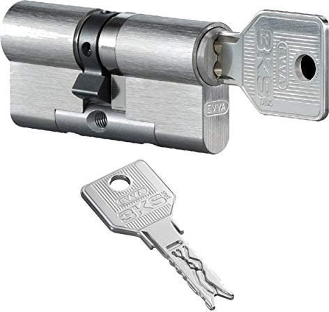 EVVA 3KS plus Hochsicherheits-Doppelzylinder mit 3 Schlüssel, Länge (a/b) 41/61mm (c=102mm) Länge a=41mm mit KZS, spezieller Bohr-u. Ziehschutz KZS einseitig, Not-u. Gefahrenfunktion BSZ, modulare Bauweise SYMO