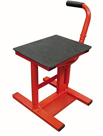 BIKETEK MX Lift Stand Pop Up Motocross Paddock Stand Heavy Duty Steel - Red