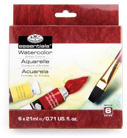 Royal & Langnickel WAT21-6 Assortiment de 6 Tubes de peinture aquarelle 6 x 21 ml