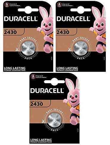 Duracell Lot de 3 piles bouton au lithium CR2430 D