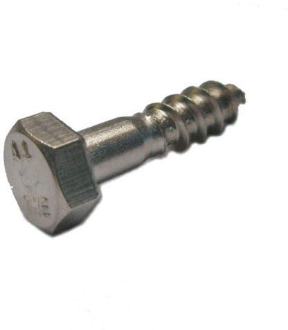 50 Edelstahl V4A Sechskant Holzschrauben DIN 571 A4 12x50