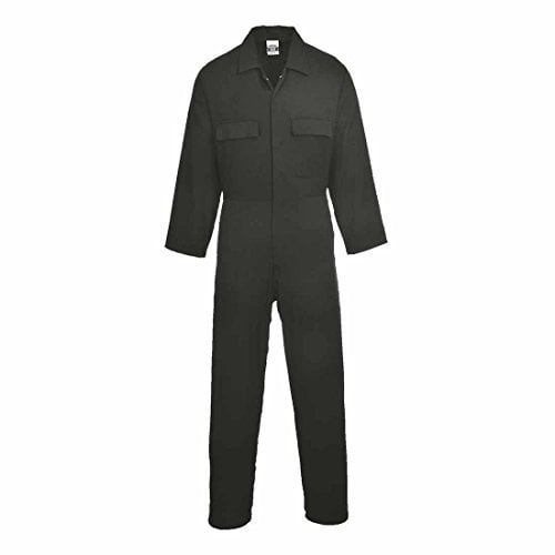 Portwest Combinaison Coton Euro Work, Couleur: Noir, Taille: M, S998BKRM