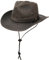 Stetson Diaz Outdoorhut Herren - Westernhut mit Kinnband und biegbarem Rand - Cowboyhut mit UV-Schutz 40+ - Stoffhut mit Baumwolle im Washed/Used Design - Hut Sommer/Winter braun S (54-55 cm)