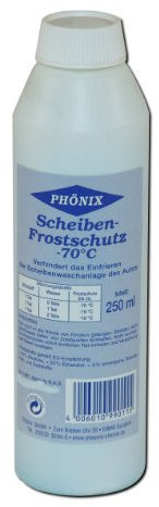 PHÖNIX Scheiben-Frostschutz -70°C Auto KFZ Scheibenwaschanlagen Frost Schutz 250 ml (Grundpreis: 21,96 € / Liter)