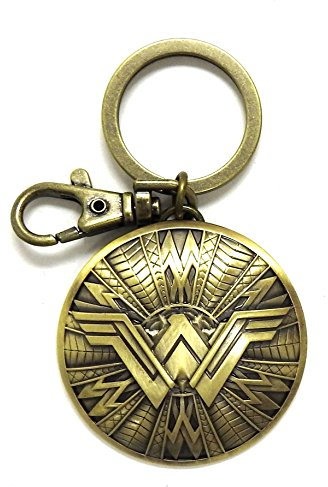 DC Wonder Woman Schlüsselanhänger, Zinn, Gold, 7,6 cm