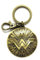 DC Wonder Woman Schlüsselanhänger, Zinn, Gold, 7,6 cm