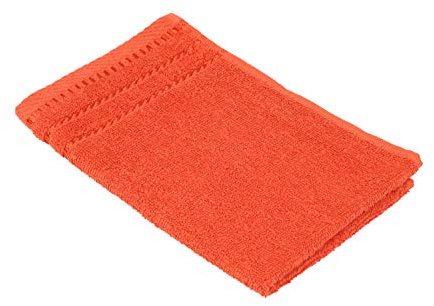 Gözze - Lot de 4 Serviettes d'invité, Berlin, 100% Coton, 30 x 50 cm - Orange
