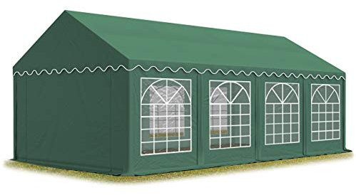 TOOLPORT Carpa para Fiestas Carpa de Fiesta 4x8 m Carpa de pabellón de jardín Lona PVC 700 N en Verde Oscuro Impermeable