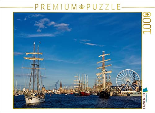 CALVENDO Puzzle Segelschiffe auf der Hanse Sail 1000 Teile Puzzle quer | 1000 Teile Lege-Größe 64 x 48 cm Foto-Puzzle für glückliche Stunden