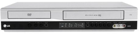 LG V 180 DVD-Player/VHS-Rekorder Kombination (DivX-Zertifiziert) Silber