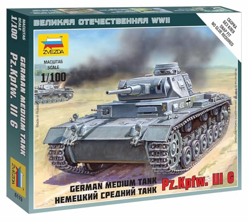 Zvezda Z6119 German Medium Tank Pz.Kp.fw III G