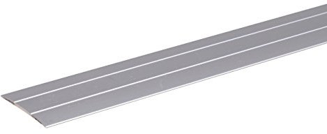Alberts 484491 Übergangsprofil | selbstklebend, mit zwei Rillen | Aluminium, silberfarbig eloxiert | 900 x 37,8 mm