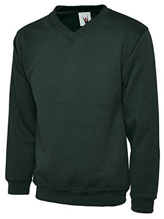 Premium V-Neck Sweatshirt Bottle Green 3XL