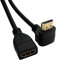 CY Up Angled 90 Degree HDMI 1.4 with Ethernet & 3D Type A Male to A Female Extension Cable 0.5m