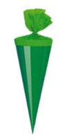 Bastel Schultüte/Länge: 35cm / rund/Farbe: glanzlackiert dunkelgrün