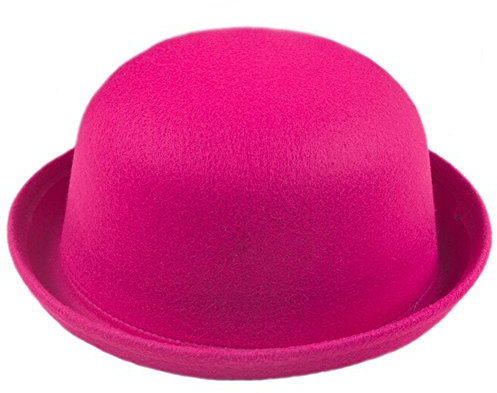 DELEY Damen Mädchen Filz Hut Wolle Hipster Retro Billycock Derby Bowler Mütze Hats
