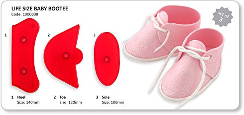 JEM - Life Size Baby Bootee / Booties - Sugarcraft Cutters