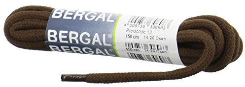 BERGAL 1 Paar Schnürsenkel Dunkelbraun - rund - Kordel - extra dick - Ø 4,5 mm (90 cm)