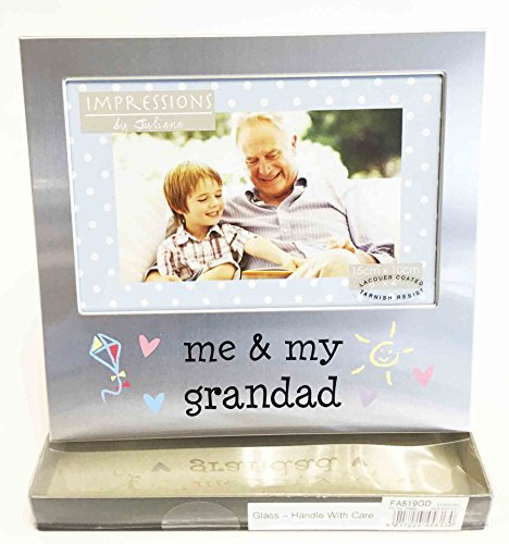 Juliana FA519GD Bilderrahmen Me & My Grandad, Aluminium, 15,2 x 10,2 cm