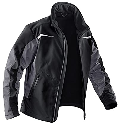 KÜBLER Workwear | Softshell Arbeitsjacke | schwarz/anthrazit | Größe 3XL