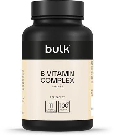 Bulk Comprimés de complexe de vitamines B, paquet de 180, l'emballage peut varier