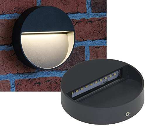 LED Wandleuchte WAL-115, rund, IP54, 10 LEDs, Aluminium, neutralweiß