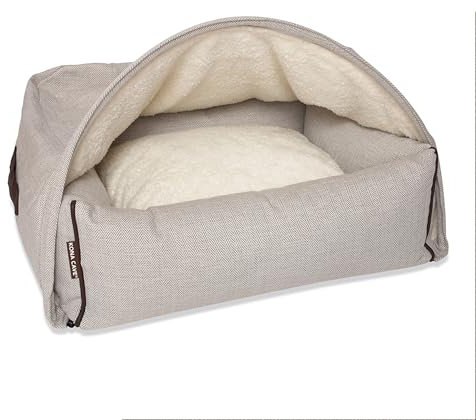 KONA CAVE® - Luxuriöses Kuschelhöhlenbett - Höhlenbett für Katzen und Hunde - Bestes Kuppelbett für kleine, mittlere und große Hunde - Abnehmbares Höhlendach