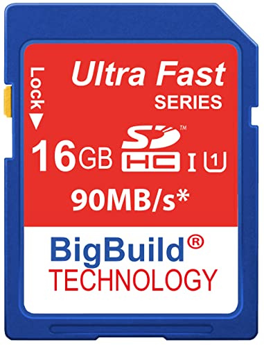 BigBuild Technology 16GB Ultra schnelle 45MB s Speicherkarte für Fujifilm FinePix X-A3 Camera, Klasse 10 SD SDHC