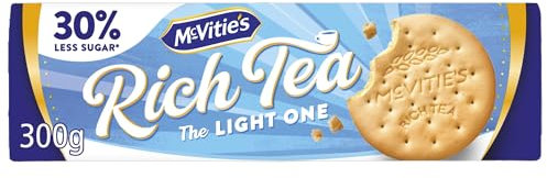 McVitie's Rich Tea Biscuits, The Light One, 30% Less Sugar, 300 g (Pack of 1)
