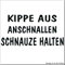 cartattoo4you® AK-01287 | KIPPE AUS - ANSCHNALLEN - Schnauze HALTEN | Autoaufkleber Aufkleber Farbe schwarz, glänzend 20 x 10 cm Premium-Qualität Waschstrassenfest