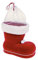 NoNo Deko Weihnachtsstiefel beflockt 15cm, Weihnachtsmann Stiefel