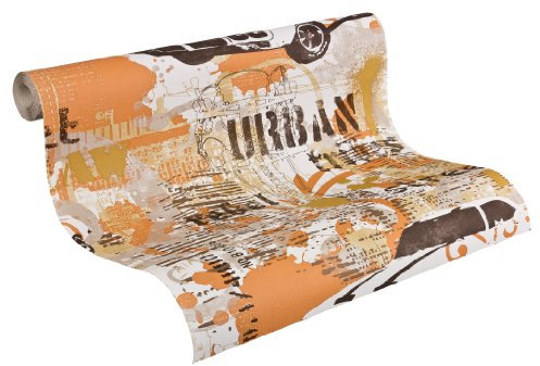 A.S. Creation 935532 Boys und Girls 4 Mustertapete Urban, beige/braun/orange