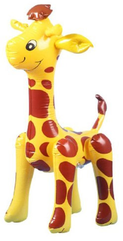 Jaune Avec Rouge Foncé Spots Gonflable Girafe Jouet Faveur Du Parti De Blow-up
