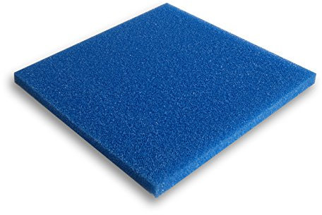 Wiltec Filtermatte Schaumstoff 50 x 50 x 3 cm grobe Porung 10 ppi für Teichfilter Aquarienfilter Aquarium Filter Außenfilter Wasser