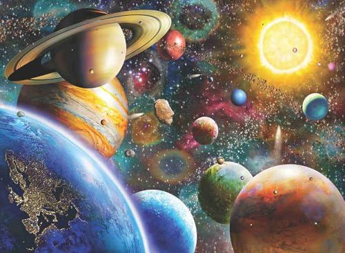 Anatolian 1000Piece Jigsaw Puzzle - Planets in Space Jigsaw Puzzle, Brown/A