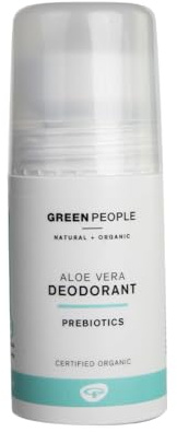 Green People Aloe Vera & Prebiotics Deodorant, 75ml | No Pore-Clogging Aluminium, Suitable for Sensitive Skin, Organic, Cruelty Free and Vegan, Naturally Scented Formula