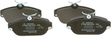 Bosch BP006 - Auto Bremsbeläge vorne - Bosch-Qualität - für leises Bremsen mit wenig Staub - ECE-R90 zertifiziert - kupferfrei - 1 Set mit 4 Bremsbelägen