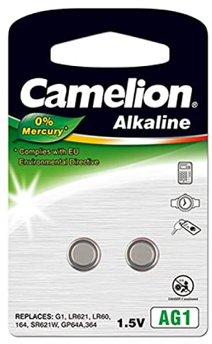Camelion Knopfzelle AG1 2er Blister, Alkaline, 1,5V