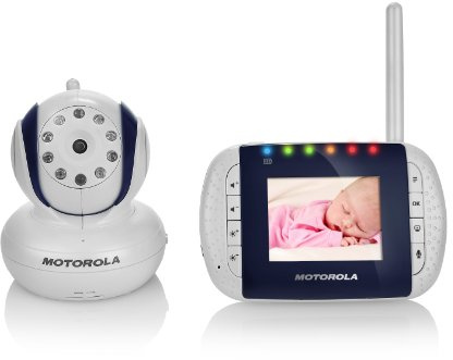 Motorola 188608 MBP33 Digitales Babyphone mit 2,8 Zoll Farbdisplay am Empfänger und Kamera im Sender