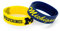 Aminco Uni-Erwachsene Silicone Rubber Bracelet Wristbands, 2-Pack Silikon-Gummi-Armbänder, 2 Stück, Teamfarben, Michigan Wolverines