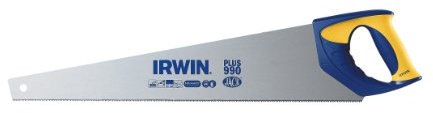 Irwin Plus 990 Handsäge 550 mm, Fein-Zahnung 9T/10P, gehärtet, schneller Schnitt, 2K-Griff, 10503631