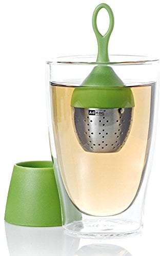 AdHoc Schwimmendes Tee-Ei Floatea, Grün, Edelstahl/Kunststoff, D: 4 Cm, H: 12,5 Cm [W] [NPR]