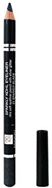 Makki Glitzernder Schwarz Eyeliner Ultra sanfter Eyelinert mit Silber-Glitter 01