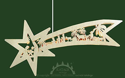 Ratags Fensterbild Sternschweif Geburt Christi - 59×27 cm
